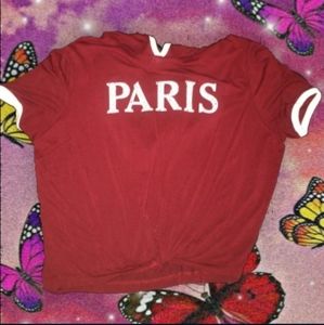 Burgundy Paris Top 🦋